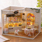 ELMAS Creative Kitten Mini Wooden Dollhouse Building Kit - Al Masam Stationery LLC
